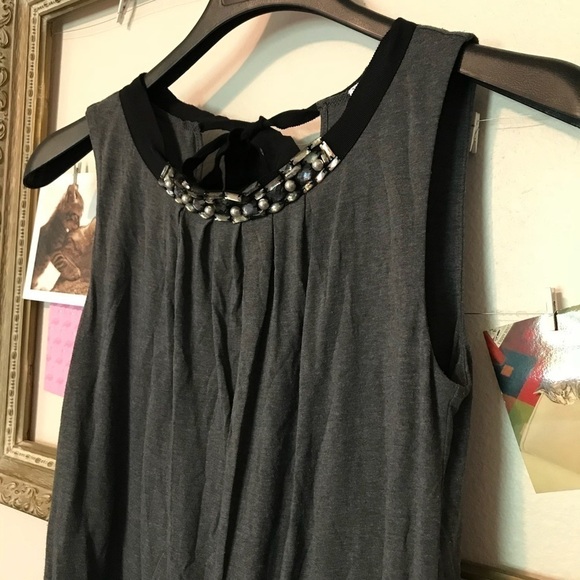 Loft gray knit sleeveless knit dress size small - Picture 3 of 8